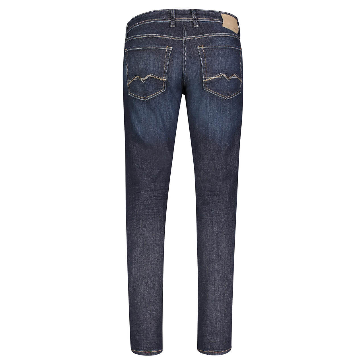 Herrenjeans Flexx von MAC in Dunkelblau verwaschen, Rückansicht