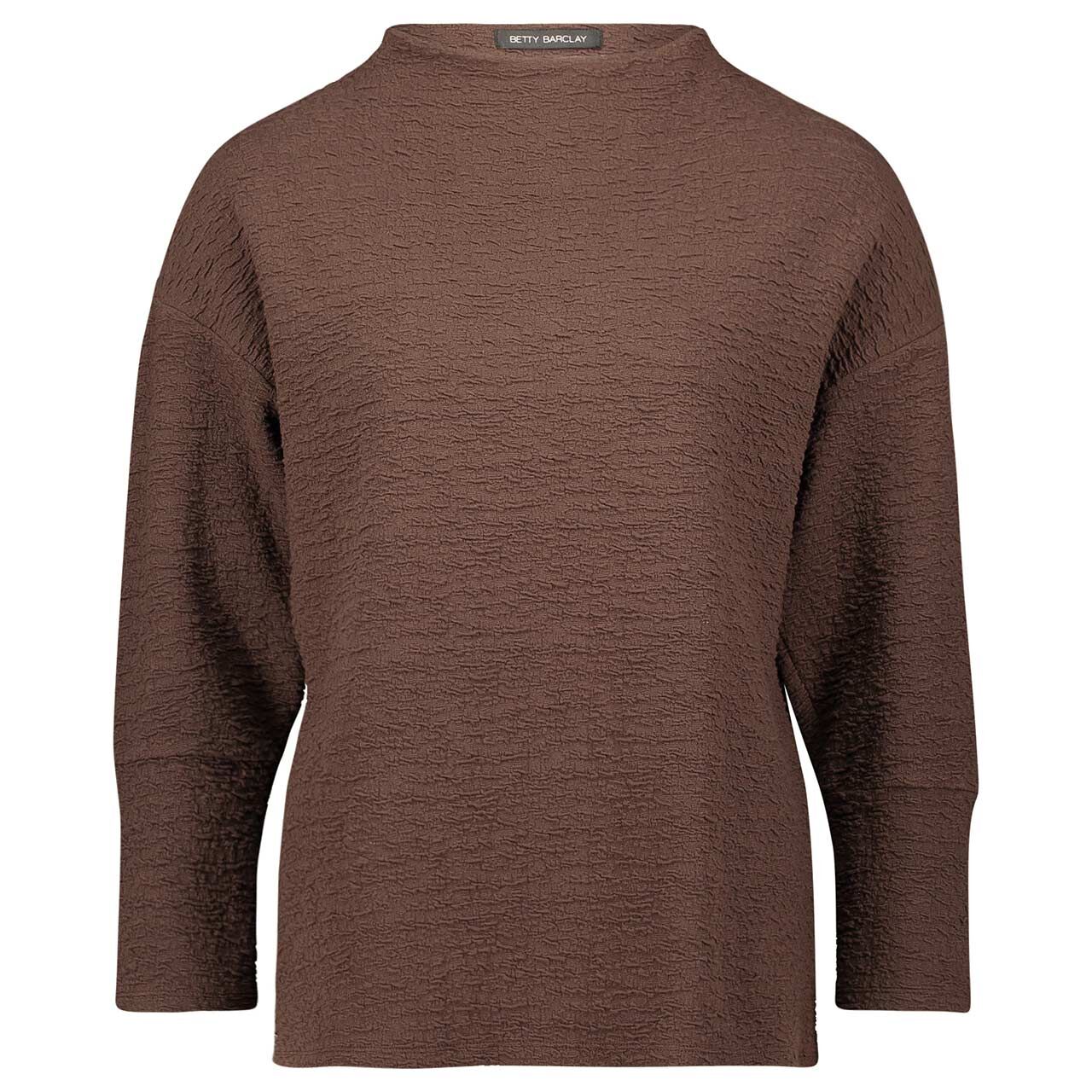 Betty Barclay Damen 3/4 Arm Sweatshirt dark chocolate