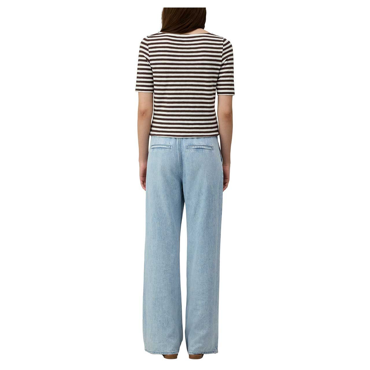 s.Oliver Damen T-Shirt chocolate brown stripes