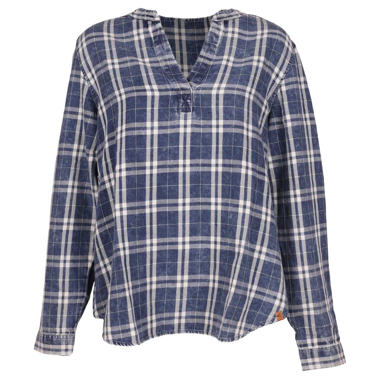 Camel active Damen Langarm Bluse indigo blue