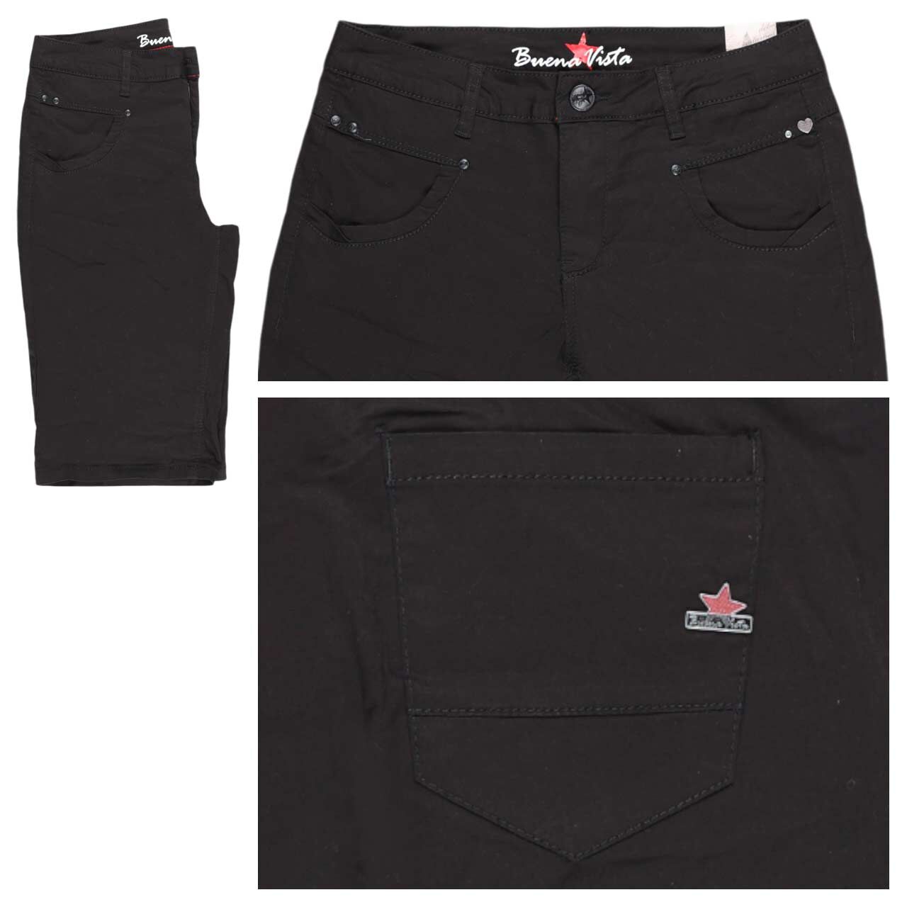 Buena Vista Anna C-Short Stretch Twill Baumwollhose black