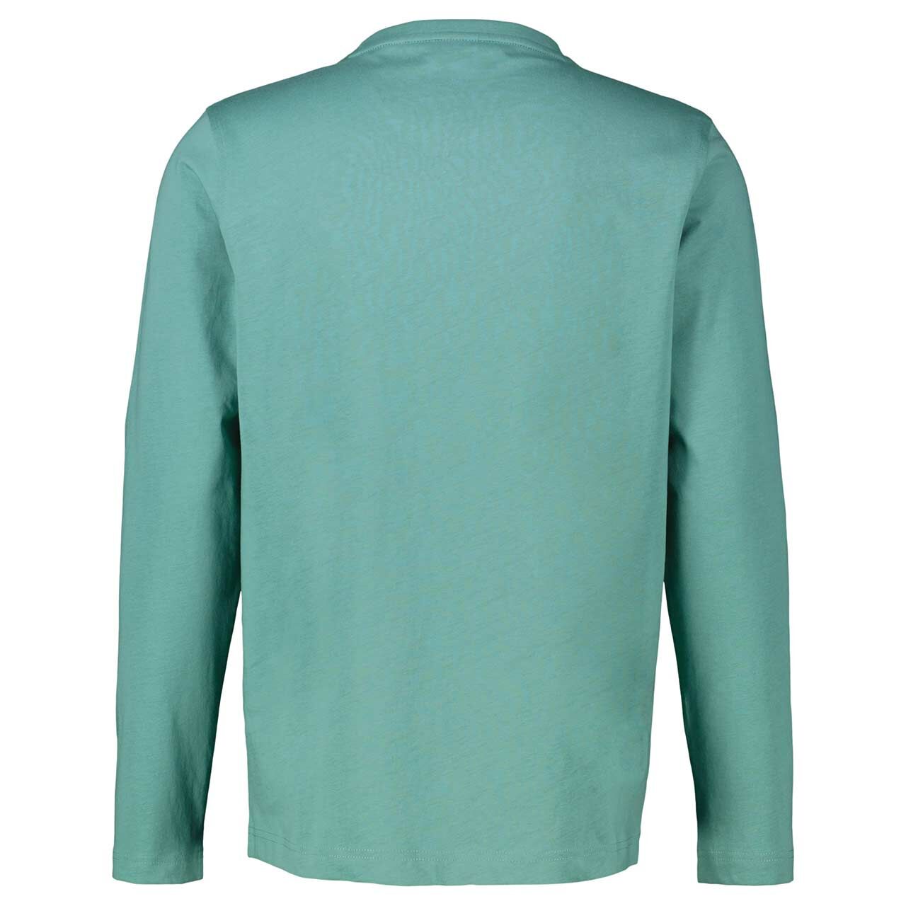Herren Langarm Shirt von Lerros in Türkis, Rückansicht