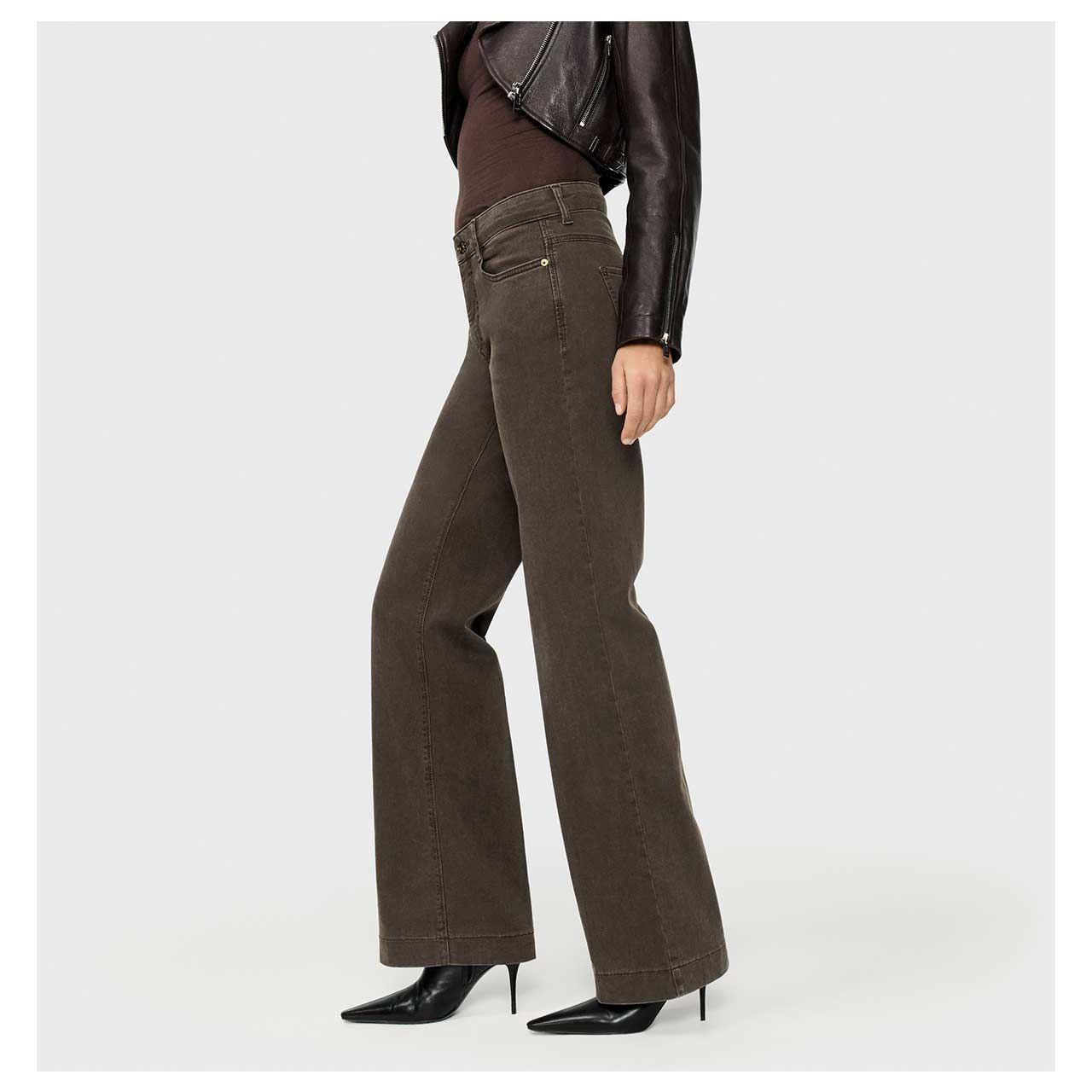 MAC Wide Jeans brown stone wash