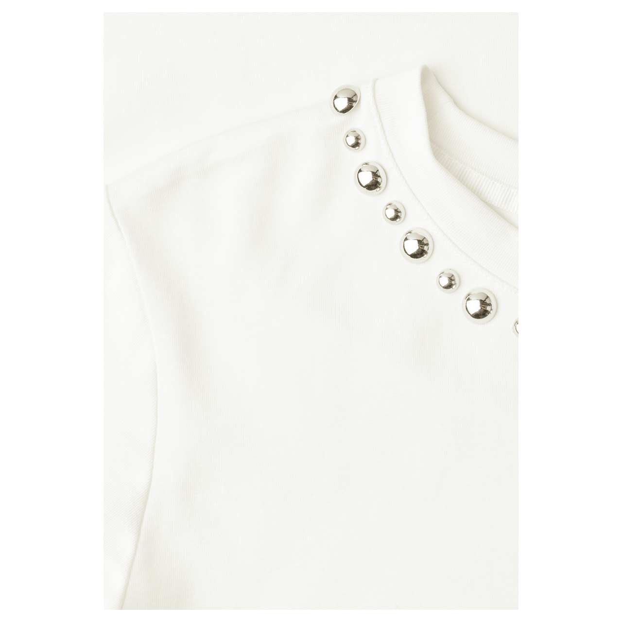 Street One Damen T-Shirt Short Deco Neck off white