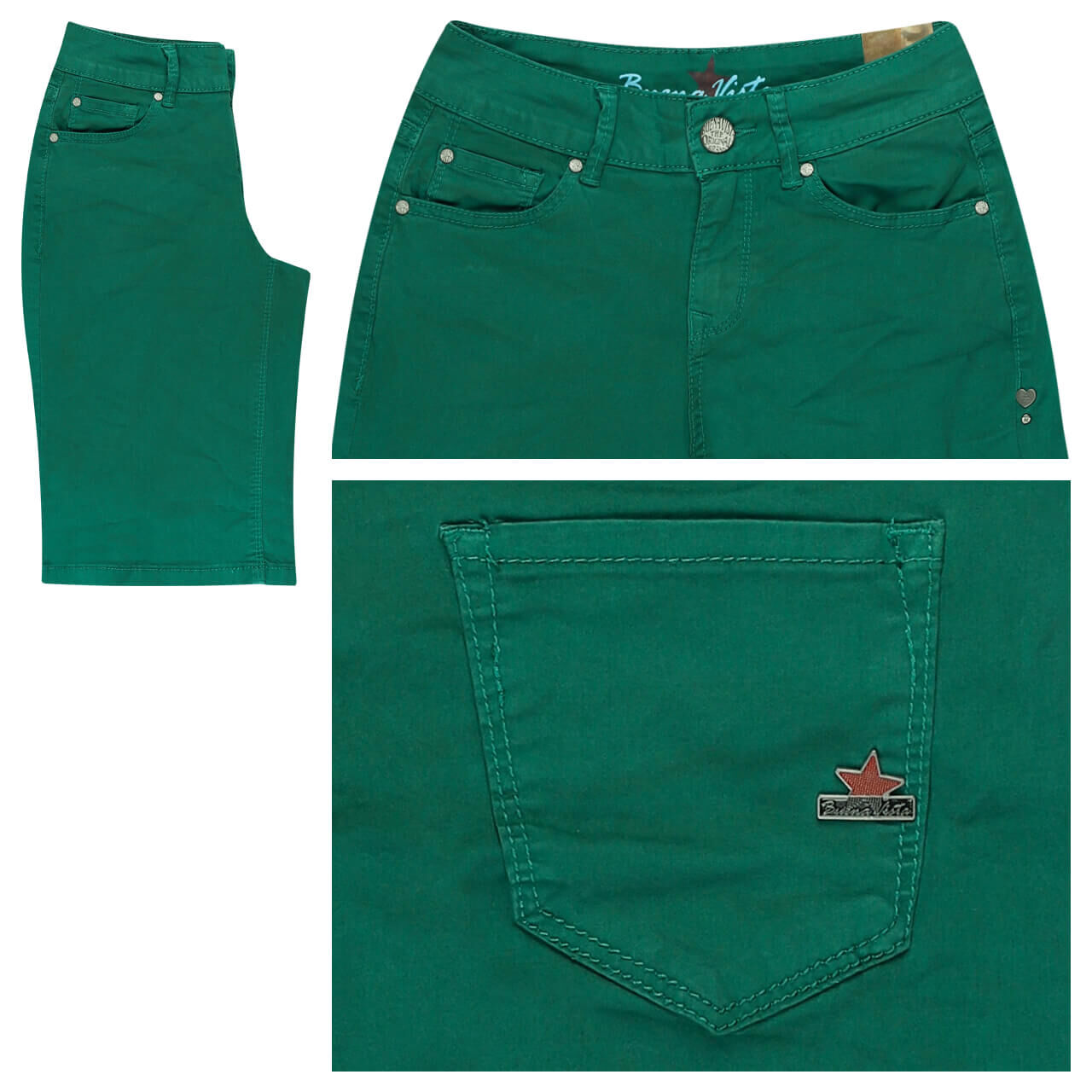 Buena Vista Italy-Short Stretch Twill Baumwollhose herbal green Buena Vista Italy-Short Stretch Twill Baumwollhose herbal green
