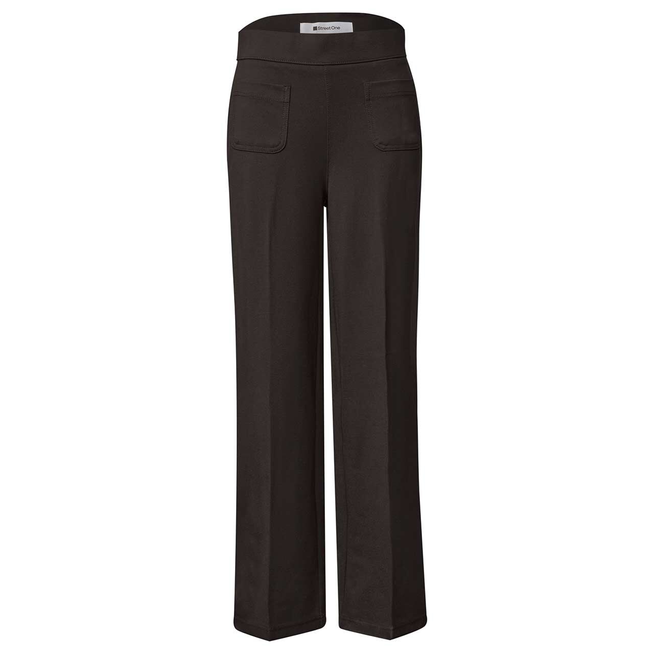 Street One Amalia Straight Leg Hose black coffee
