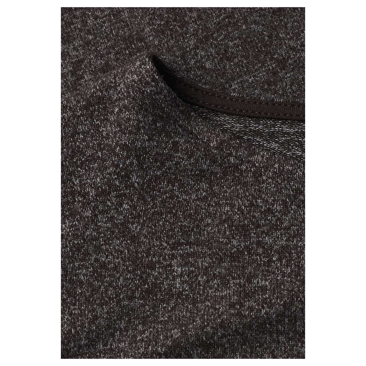 Street One Damen Langarm Shirt Soft Bottom Cuff black coffee melange