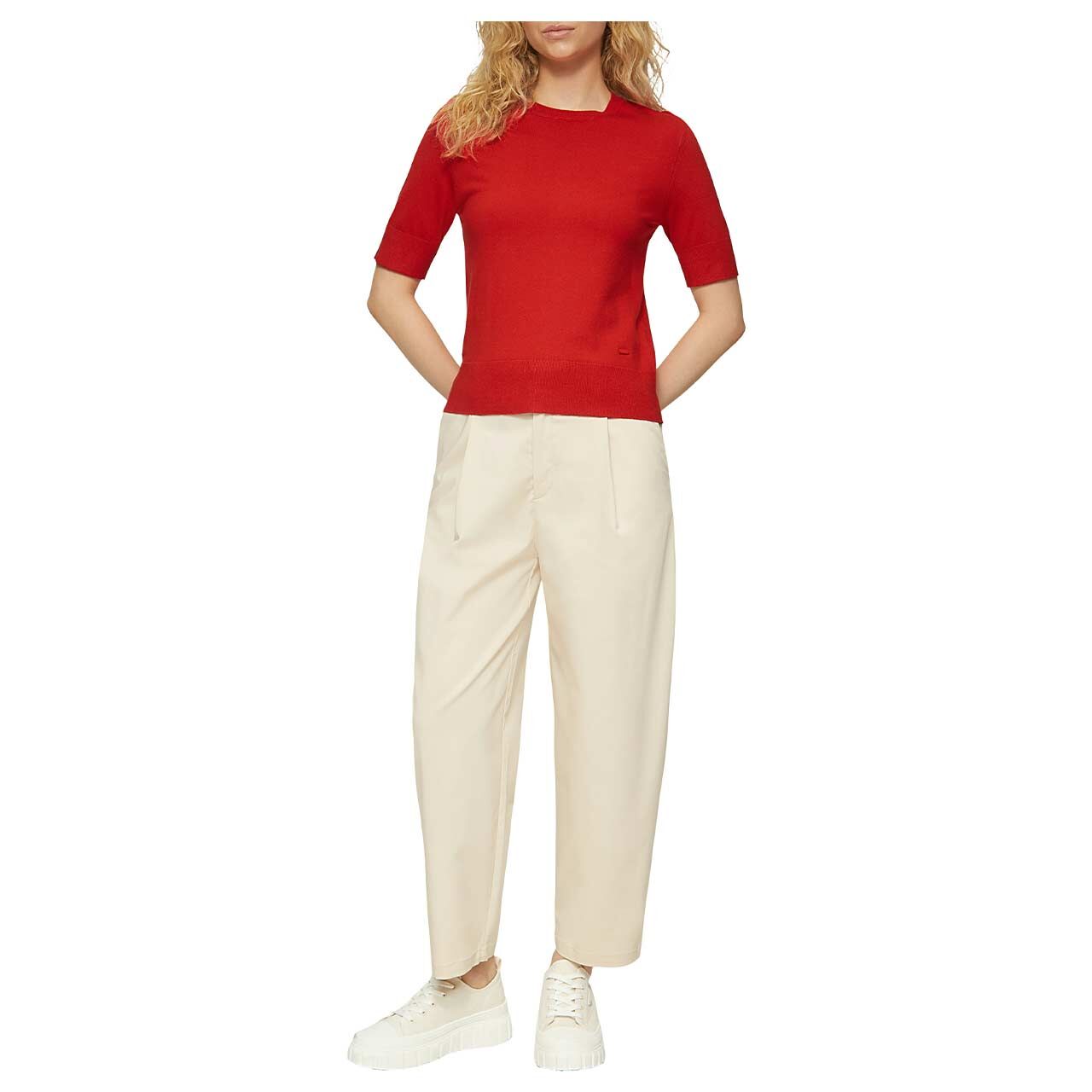 s.Oliver Damen Kurzarm Pullover red