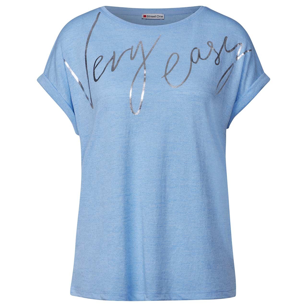 Street One Damen T-Shirt Big Wording serenity blue