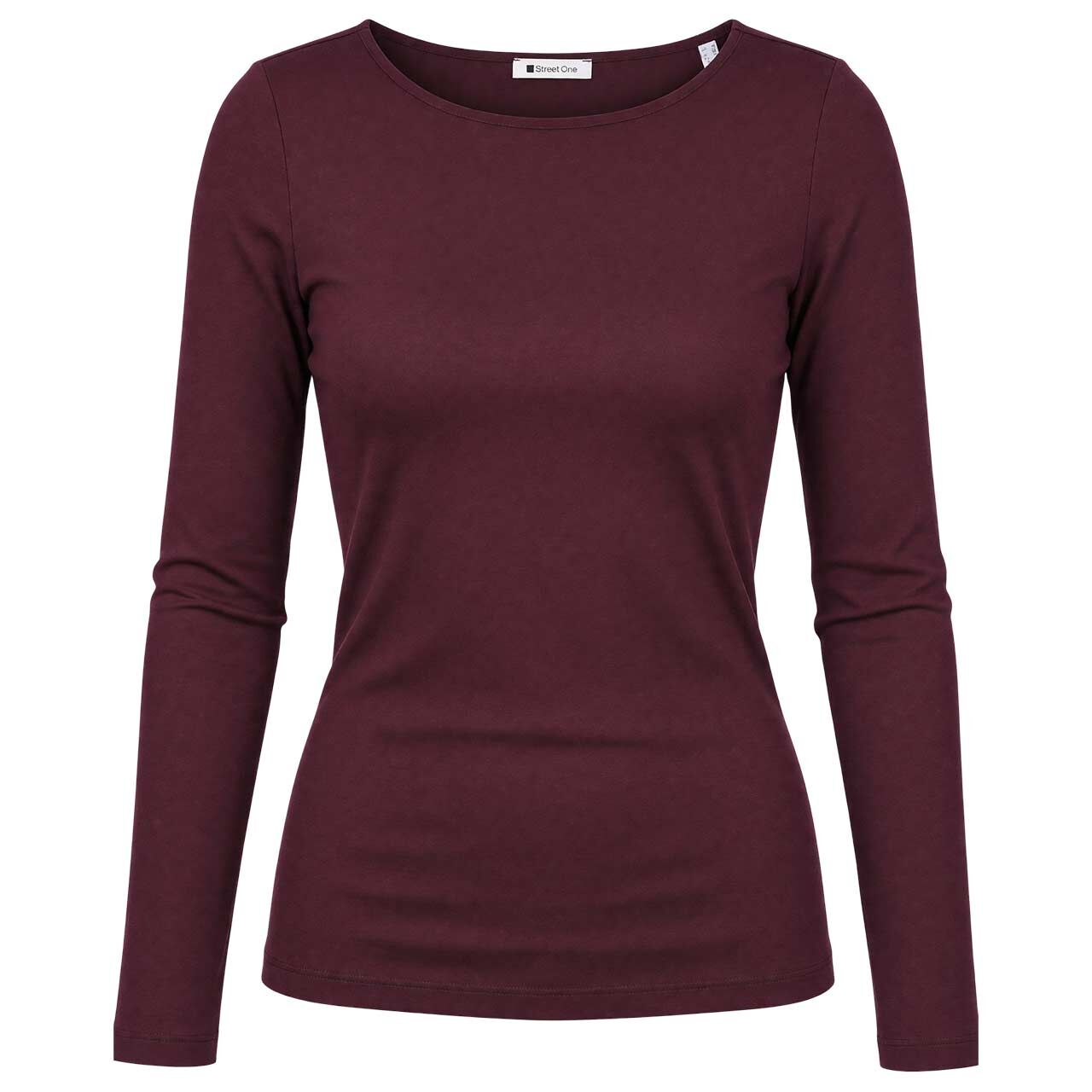 Street One Damen Langarm Shirt Lanea berry plum