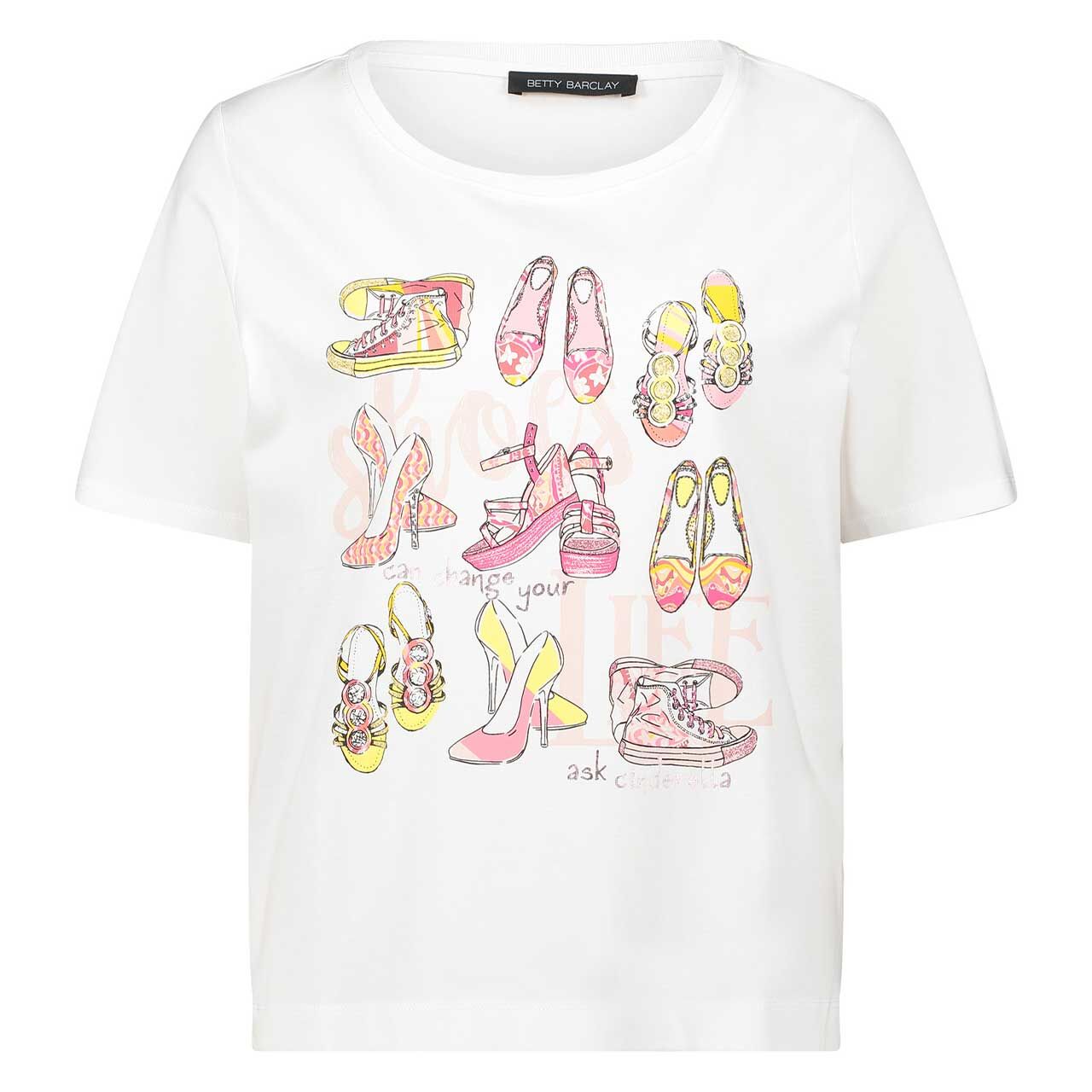 Betty Barclay Damen T-Shirt patch cream rosé printed
