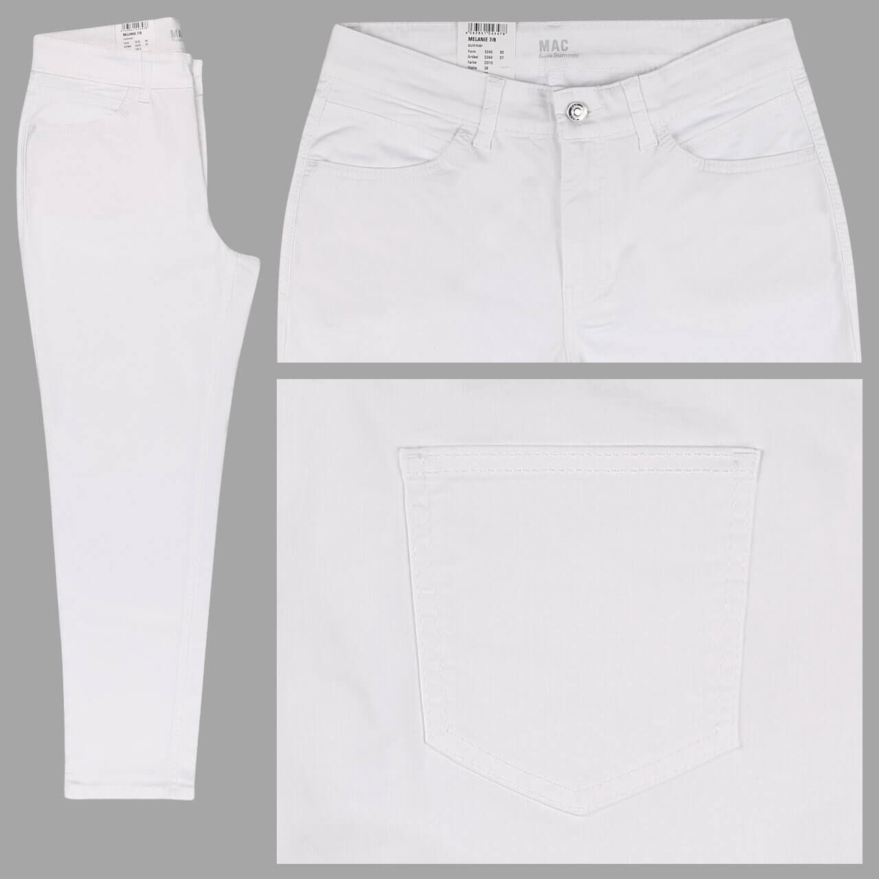 MAC Jeans Melanie 7/8 summer für Damen in Weiß, FarbNr.: D010