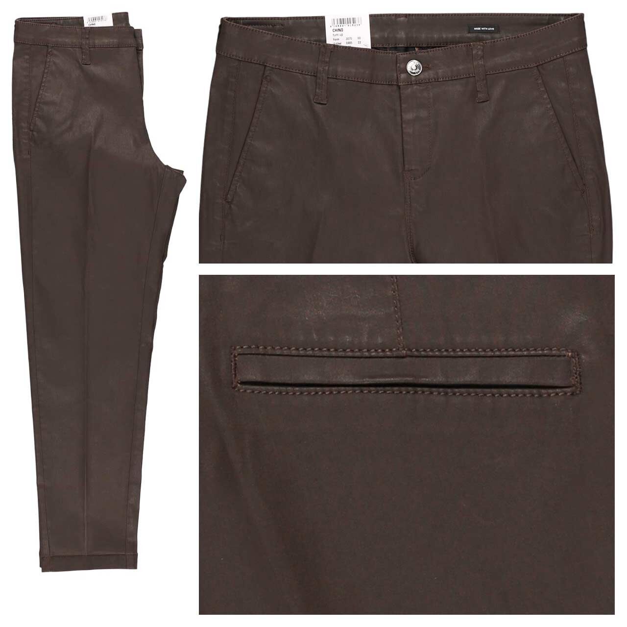 MAC Chino 7/8 Baumwollhose truffle brown coated