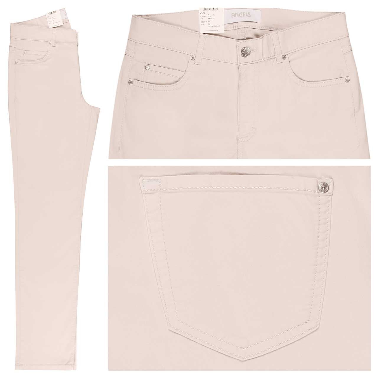 Stretch Damen Baumwollhose Dolly 3.0 von Angels in Hellbeige mit der Farbnummer 171