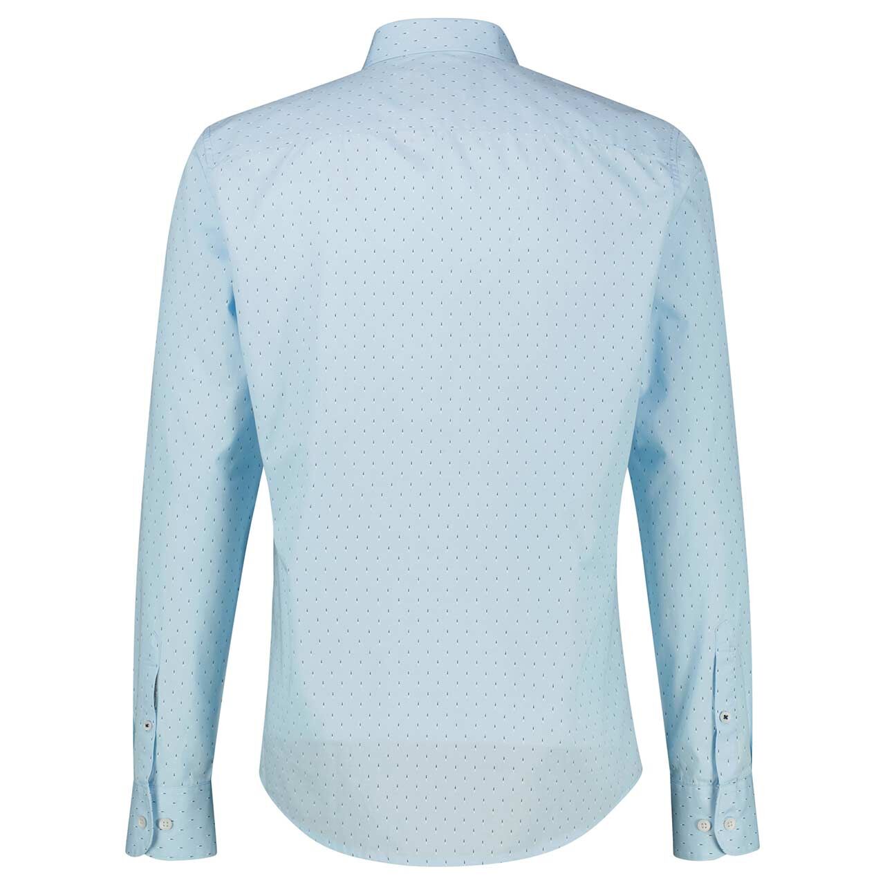 Herren Hemd von Lerros in Eisblau mit Print, Rückansicht