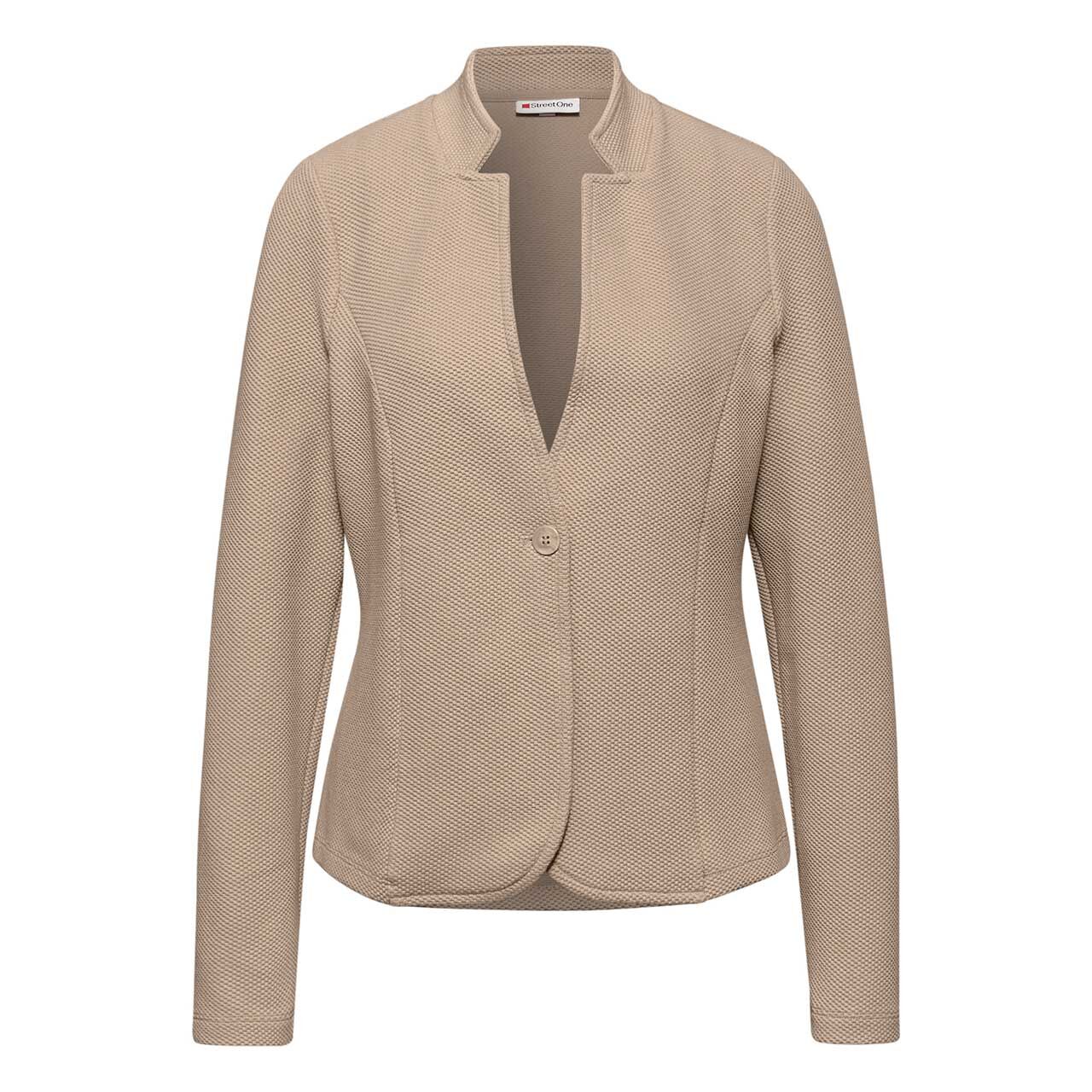Street One Damen Blazer Jacquard Structure sanded beige Street One Damen Blazer Jacquard Structure sanded beige