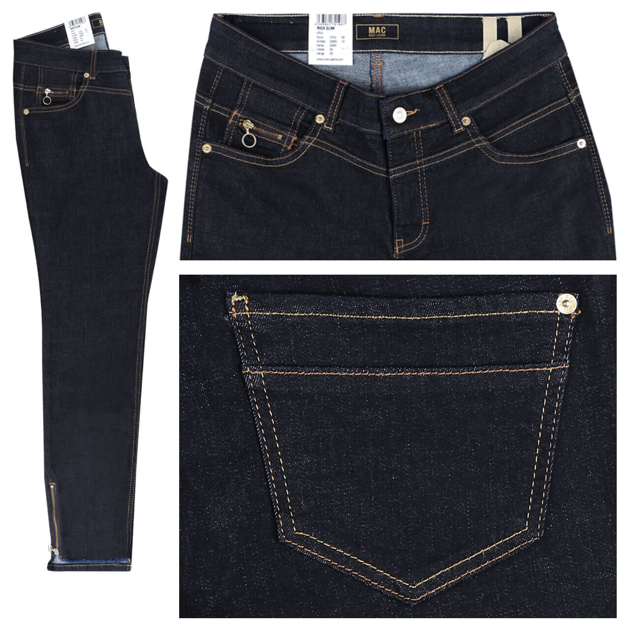 MAC Jeans Rich Slim für Damen in Dunkelblau, FarbNr.: D683