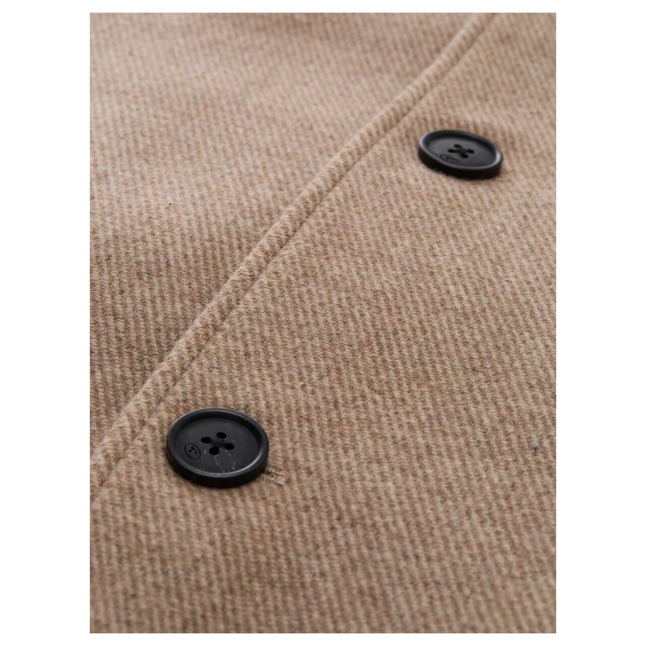 Tom Tailor Herren Mantel Wool Coat 2 in 1 mid beige melange twill