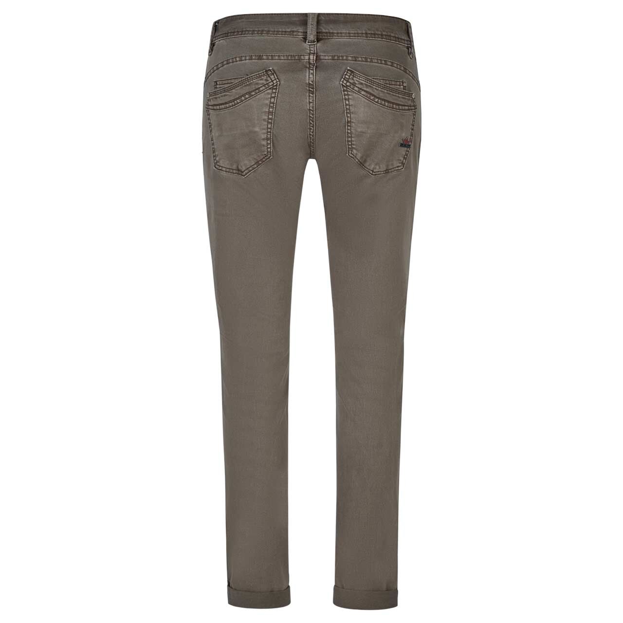 Damen Baumwollhose Malibu Stretch Twill von Buena Vista in Braun-Grau, Rückansicht