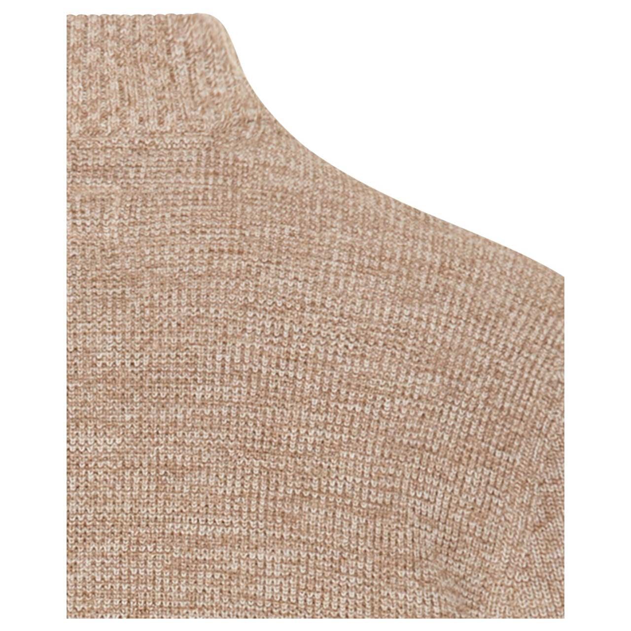 Herren Strickjacke von Camel active in der Farbe Beige meliert, Detailansicht hinten