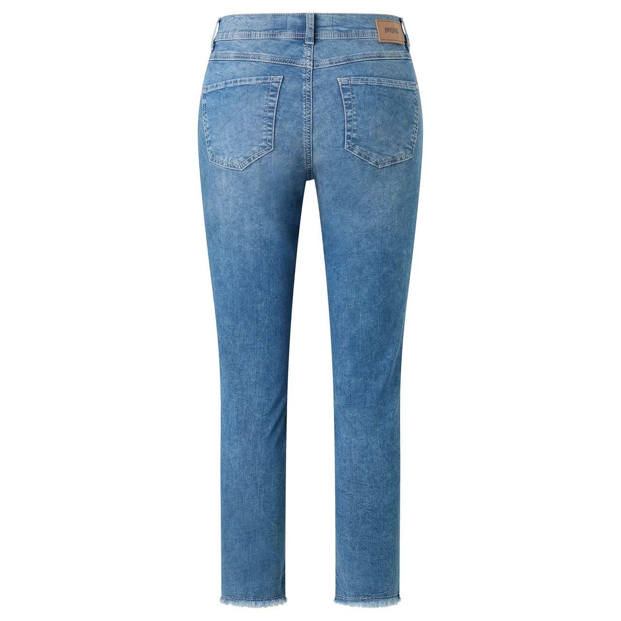 Damen 7/8 Jeans Ornella von Angels in Hellblau angewaschen mit Strass, Rückansicht
