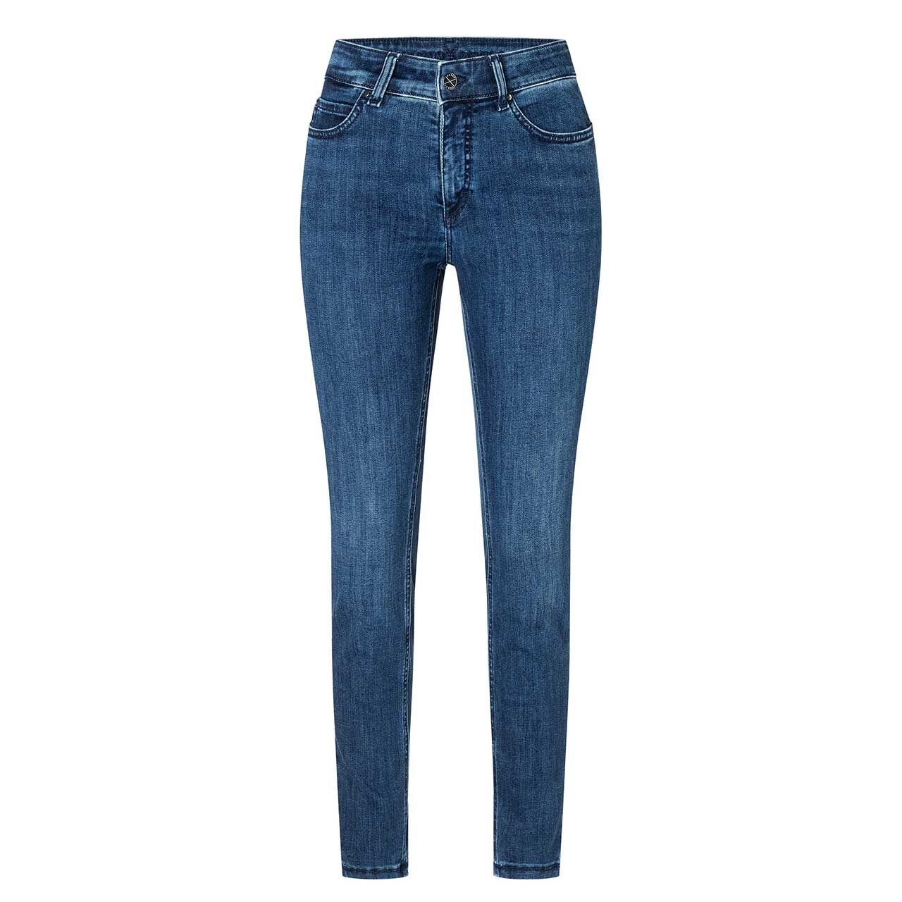 Damenjeans Dream Skinny von MAC in Dunkelblau angewaschen, Vorderansicht