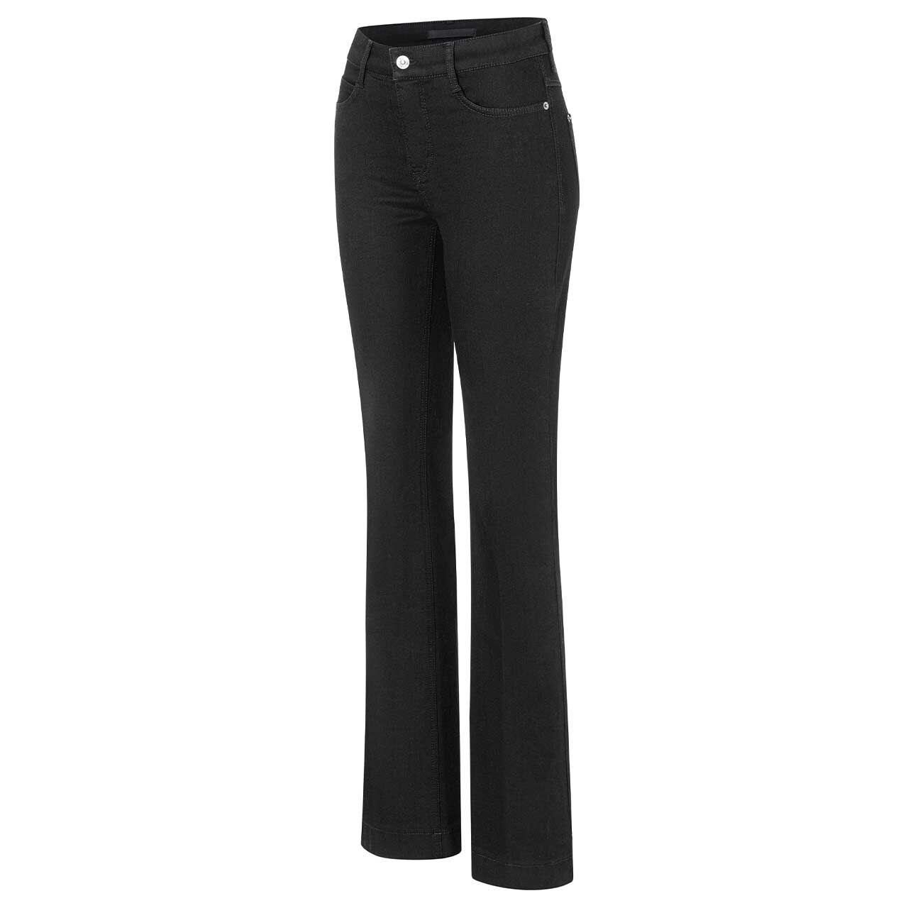 Damenjeans Boot von MAC in Schwarz, leicht seitliche Vorderansicht 