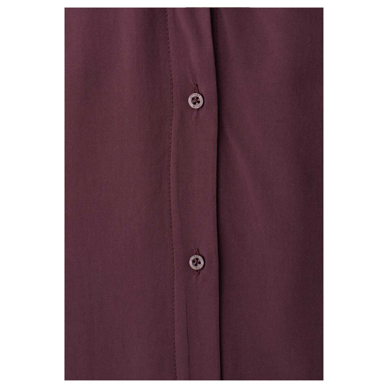 Street One Damen Blusen Top Bowling Collar rustic rouge