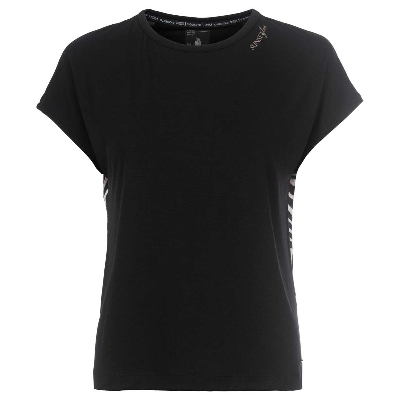Soquesto Damen T-Shirt black back print
