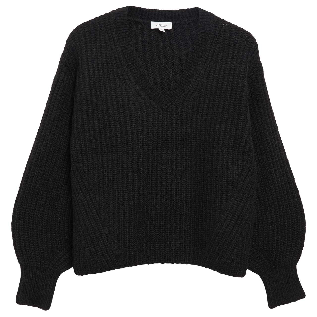 s.Oliver Damen Pullover black knit