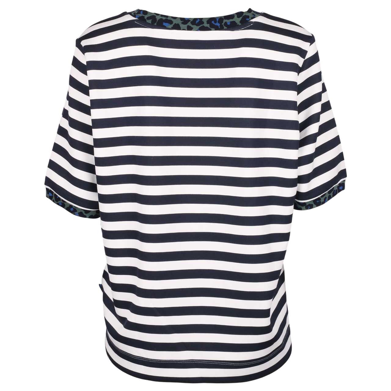 Damen T-Shirt Striped Soft Modal von Cecil in Dunkelblau gestreift, Rückansicht