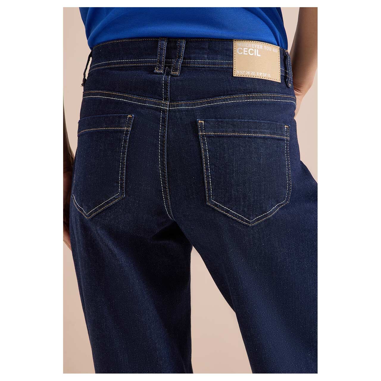 Cecil Scarlett Barrel Ankle Jeans rinsed wash