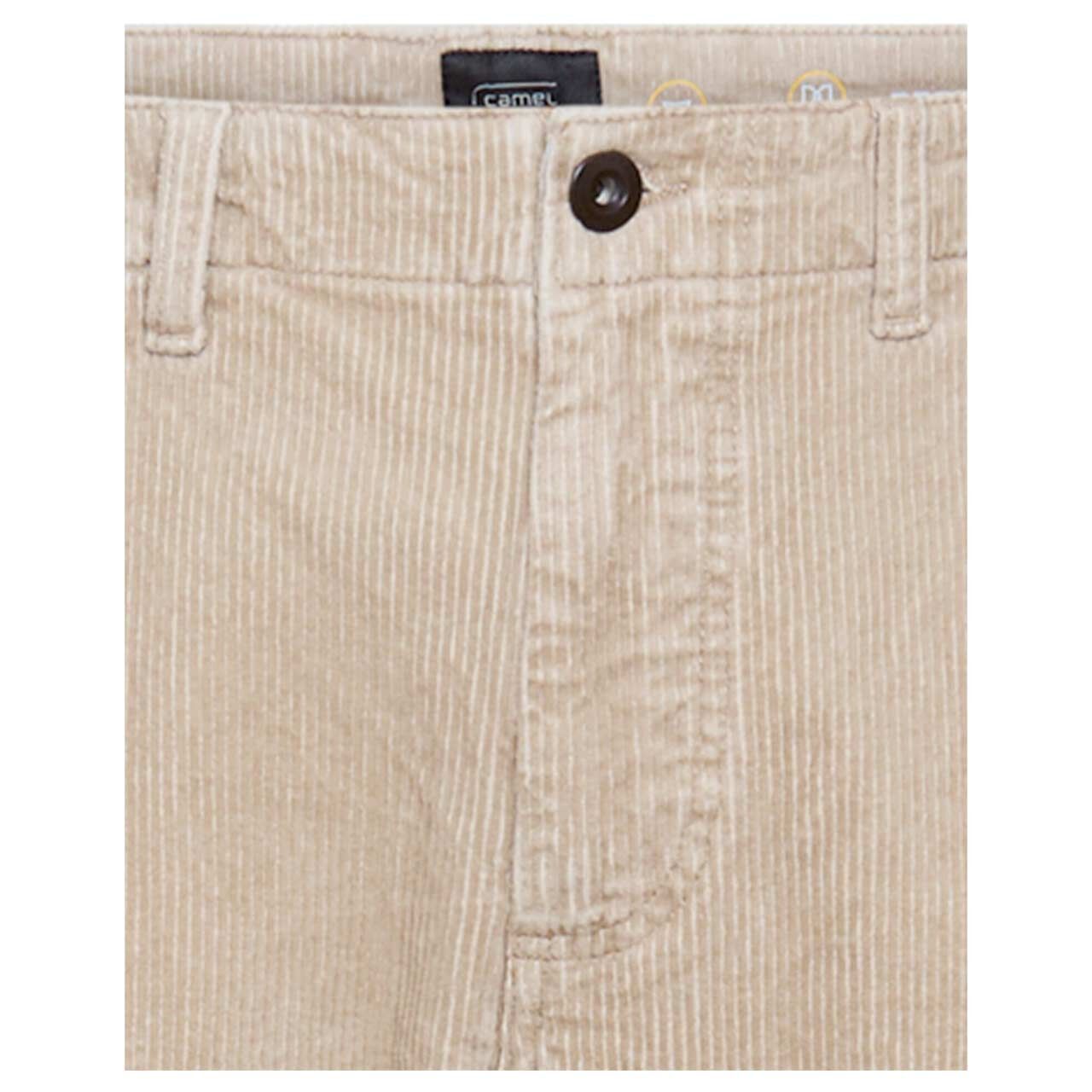 Herren Chino Cordhose Houston von Camel active in Beige, detaillierte Vorderansicht