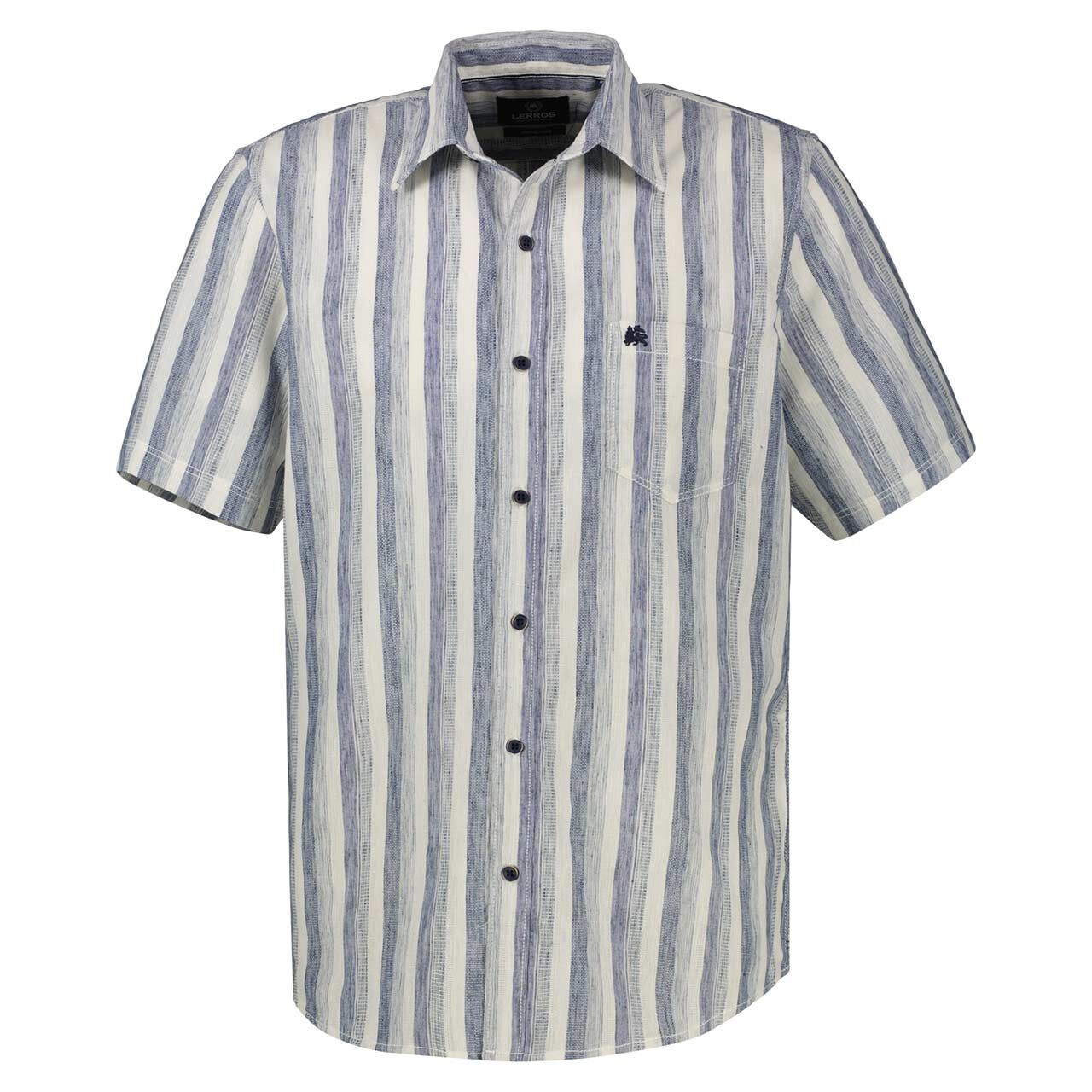 Lerros Herren 1/2 Arm Hemd storm blue stripes