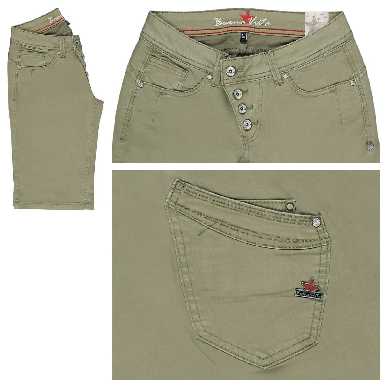 Buena Vista Malibu-Short Stretch Twill Baumwollhose aloe