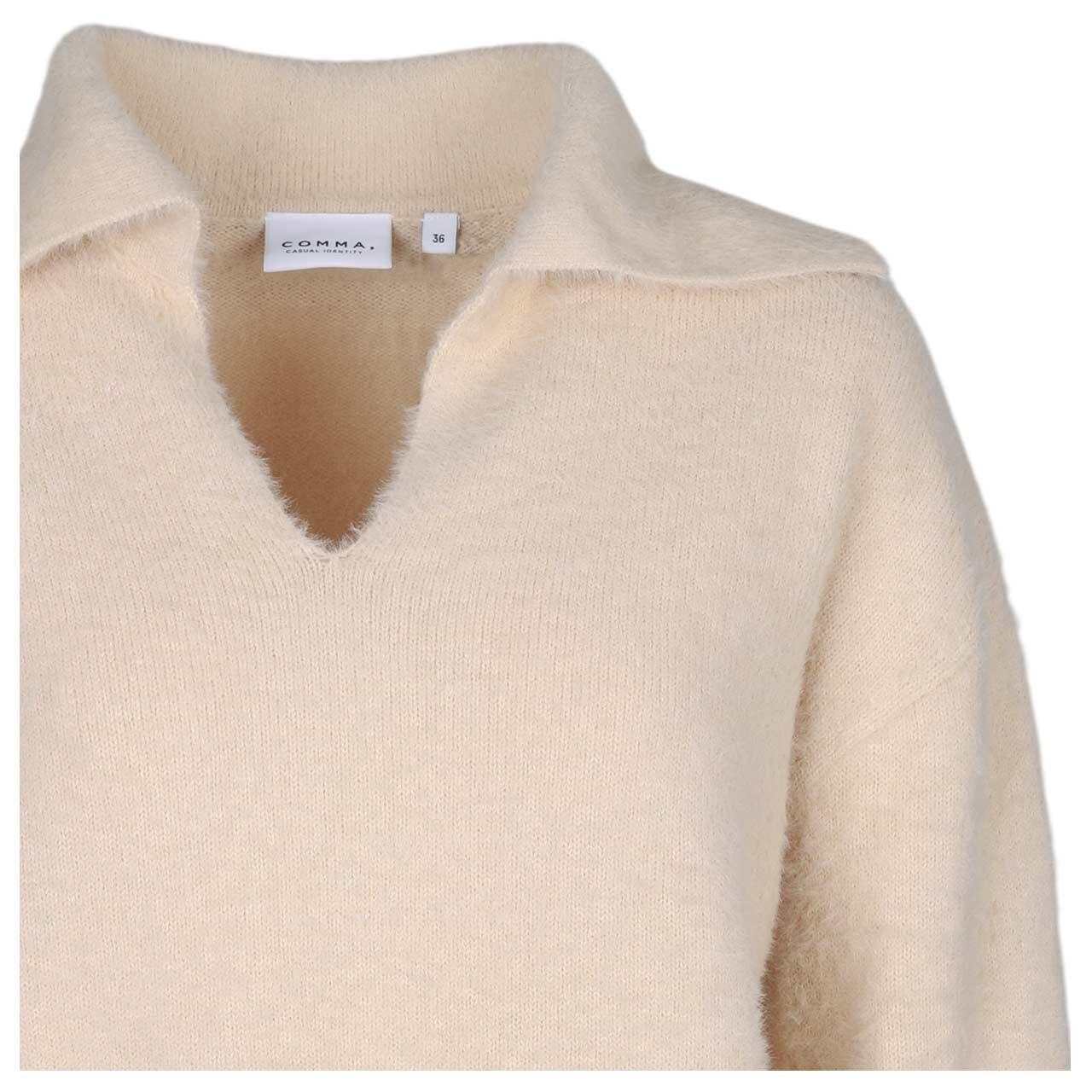 Damen Pullover von Comma in Beige, Detailansicht vorne