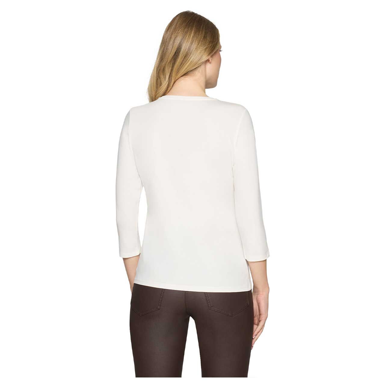 Damen 3/4 Arm Shirt von Betty Barclay in Cremeweiß, Rückansicht am Model