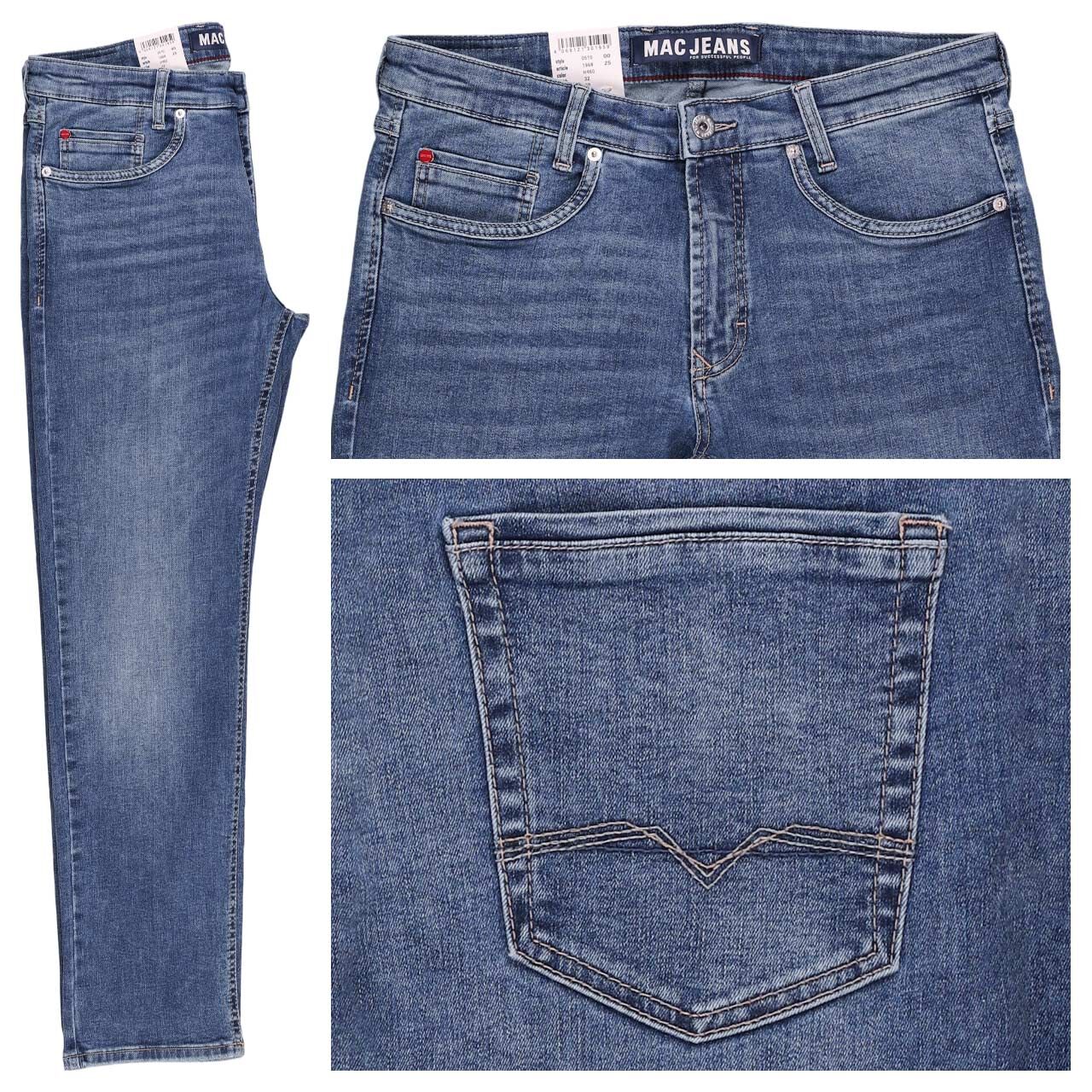 MAC Arne Jeans mid blue vintage wash