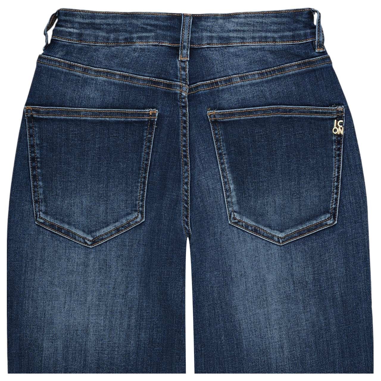 Damenjeans Tokio Sling Pocket von Senoritas Icon in Blau angewaschen, detaillierte Rückansicht