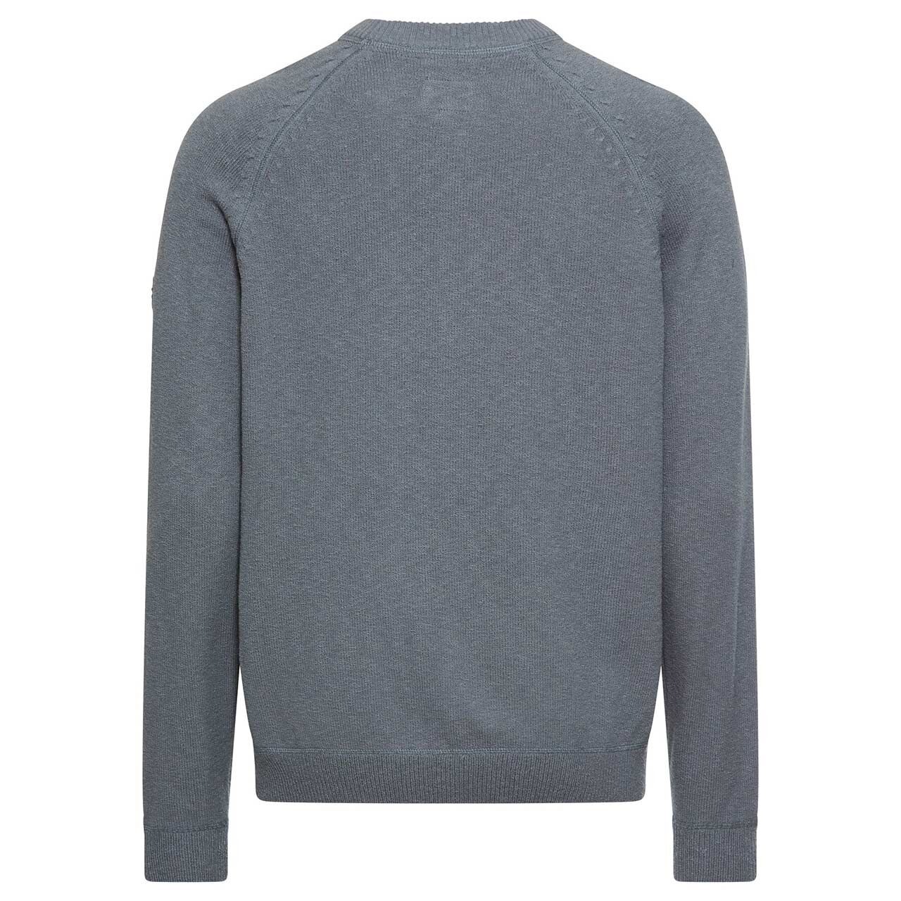 Herren Pullover von Camel active in der Farbe Blau-Grau, Rückansicht