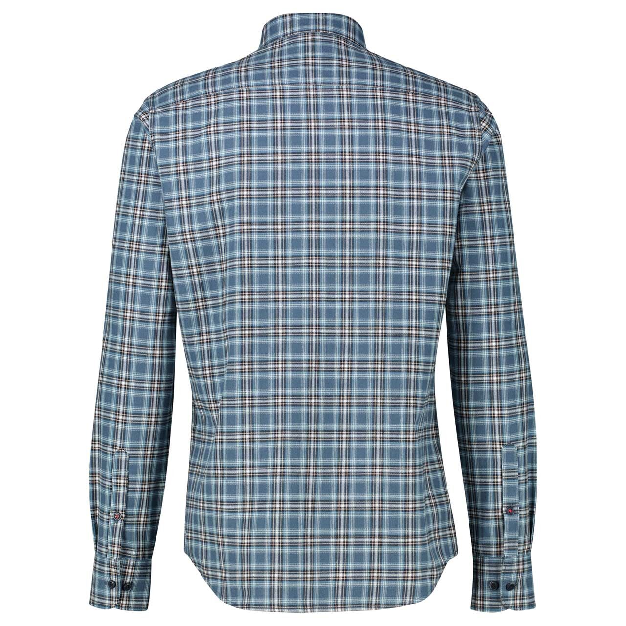Herren Hemd von Lerros in Blau kariert, Rückansicht