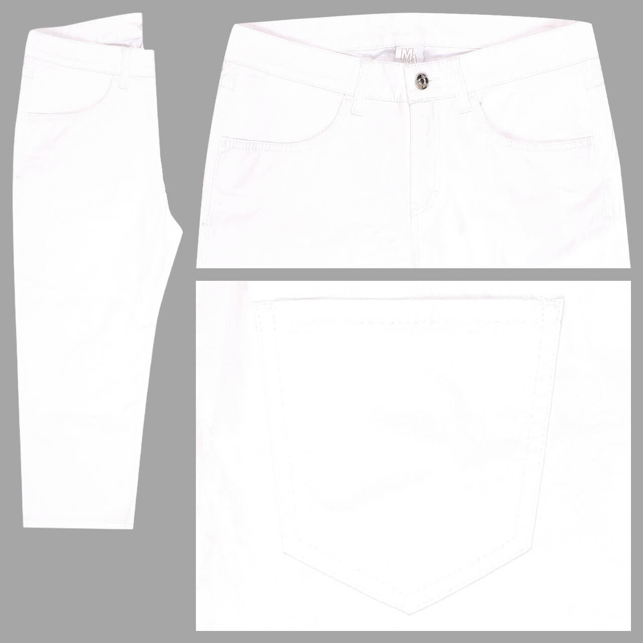 MAC Capri Baumwollhose für Damen in Weiß, FarbNr.: 010