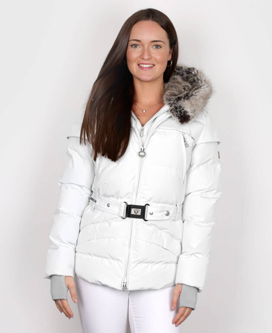 wellensteyn-damen-jacke-tivana-tiv-382-snowwhite-model Damen Jacke Tivana von Wellensteyn in Weiß, Vorderansicht
