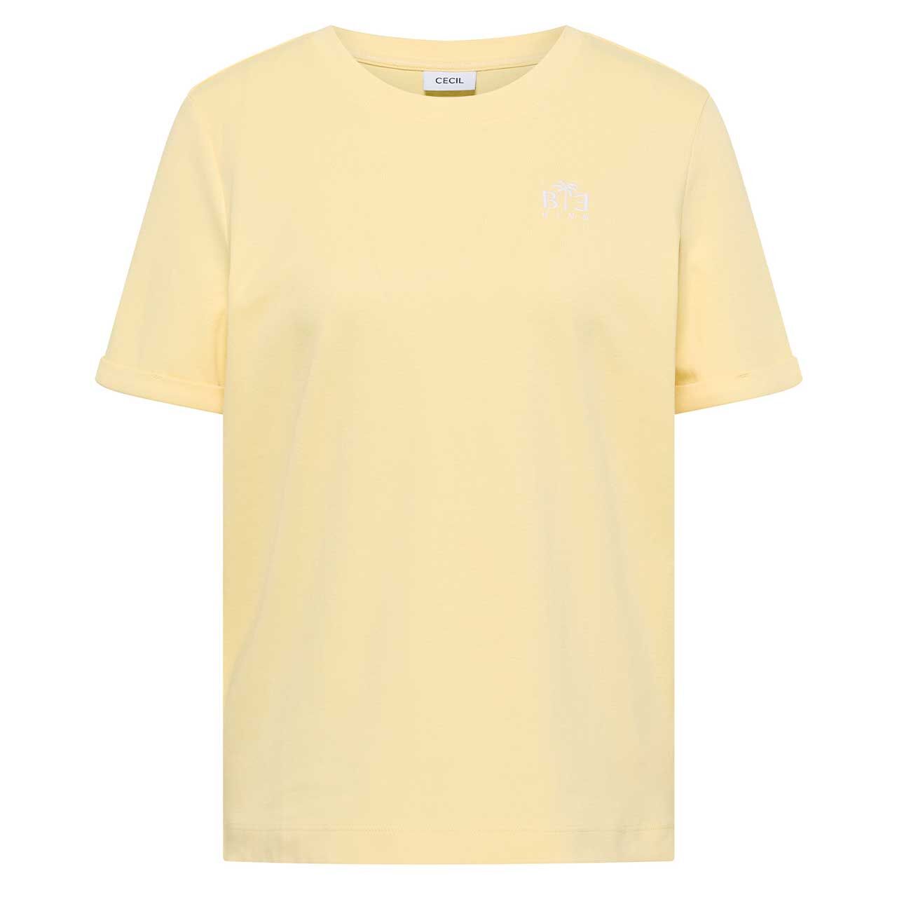 Cecil Damen T-Shirt Be Kind buttermilk yellow
