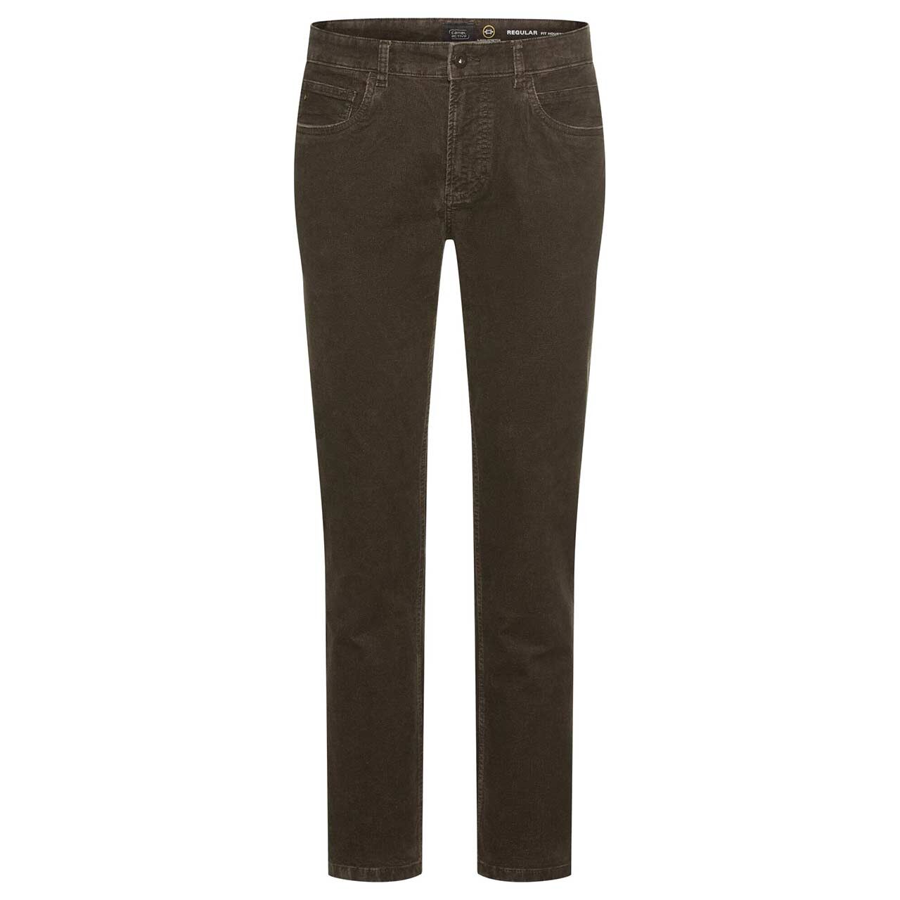 Herren Baumwollhose Houston von Camel active in Dunkelbraun, Vorderansicht