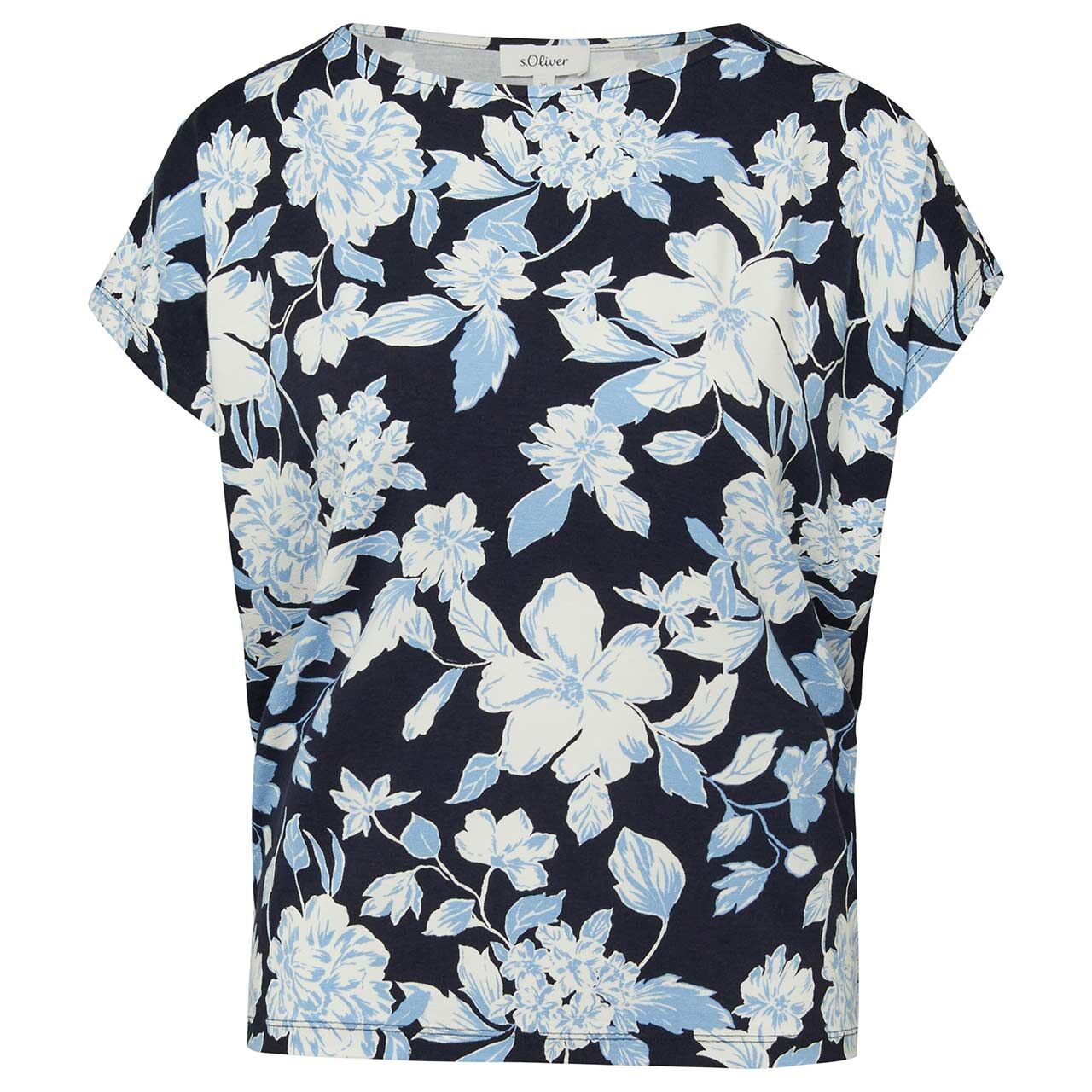 s.Oliver Damen T-Shirt dark blue all over print