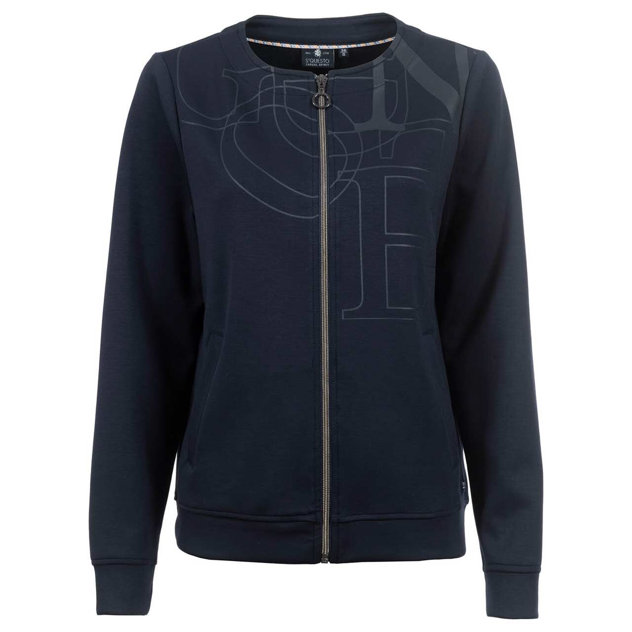 Soquesto Damen Sweatjacke navy print