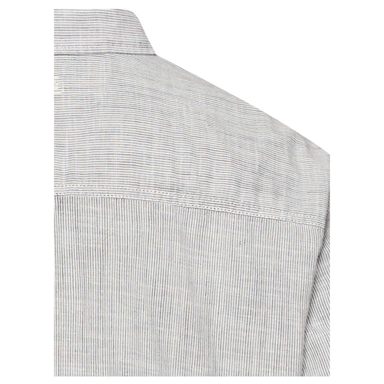 Herren 1/2 Arm Hemd von Camel active in Weiß gestreift, detaillierte Rückansicht