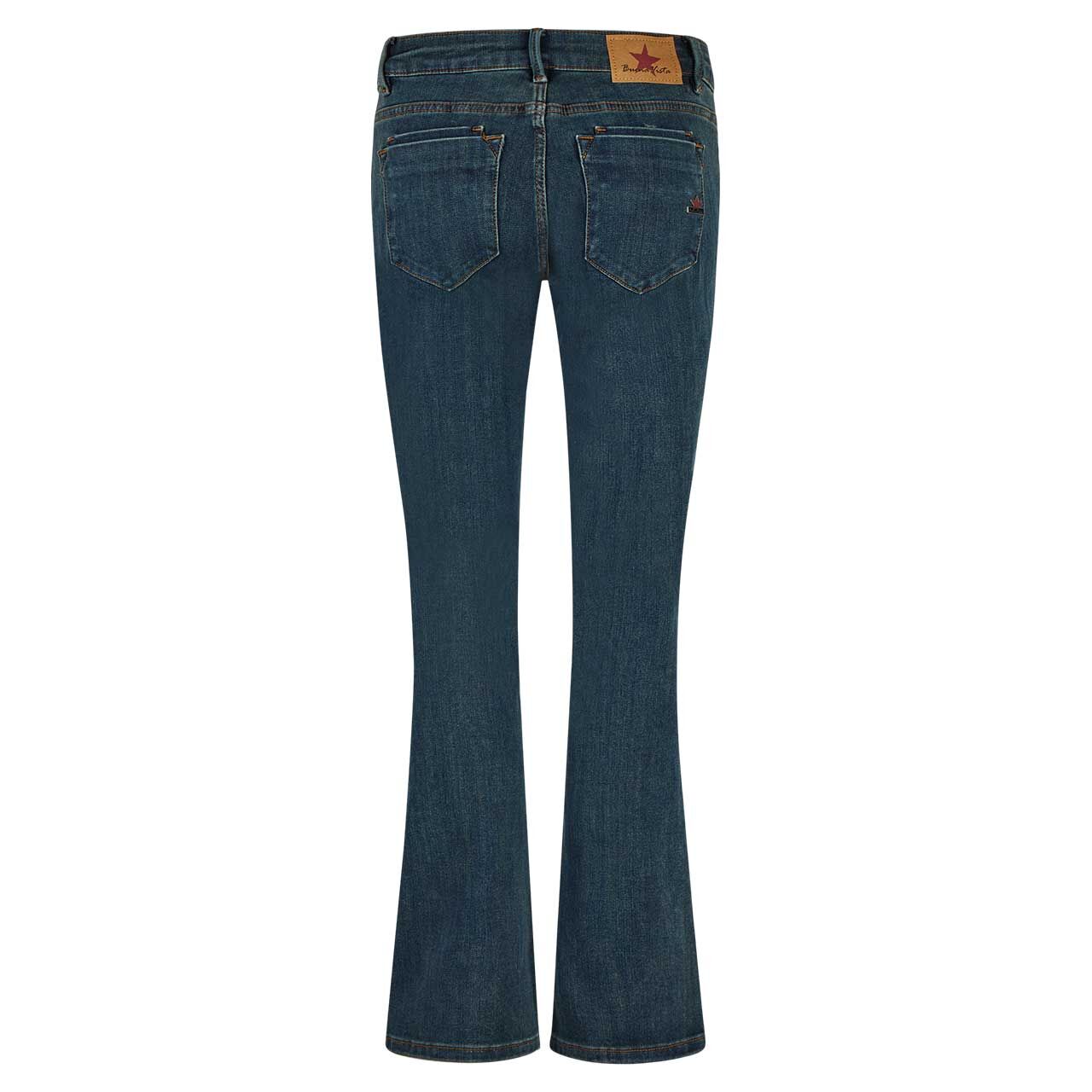 Damenjeans Italy K Bootcut Stretch Denim von Buena Vista in Blau angewaschen, Rückansicht