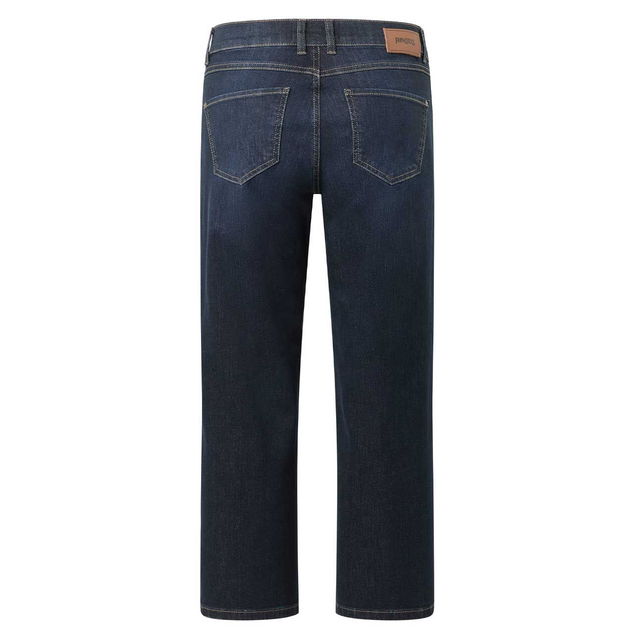 Stretch Damen 3/4 Jeans Linn von Angels in Dunkelblau angewaschen, Rückansicht